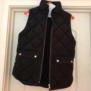 J. Crew Black Puffer Vest